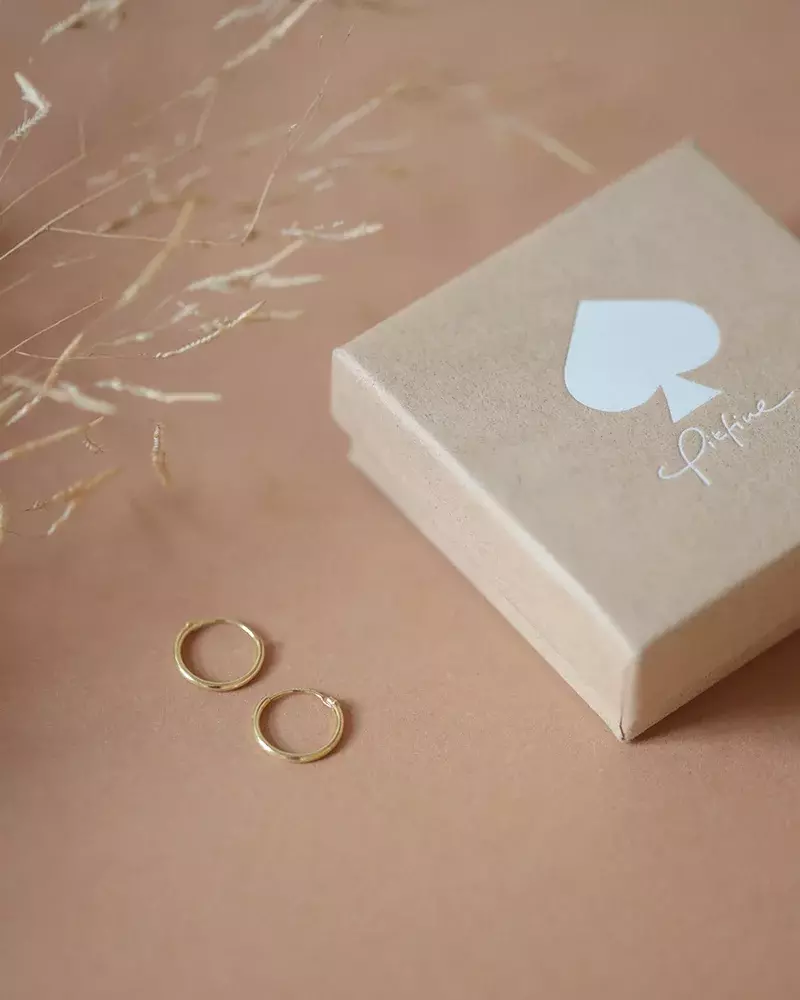 Pikfine Franka Minimalistische Creolen aus Silber